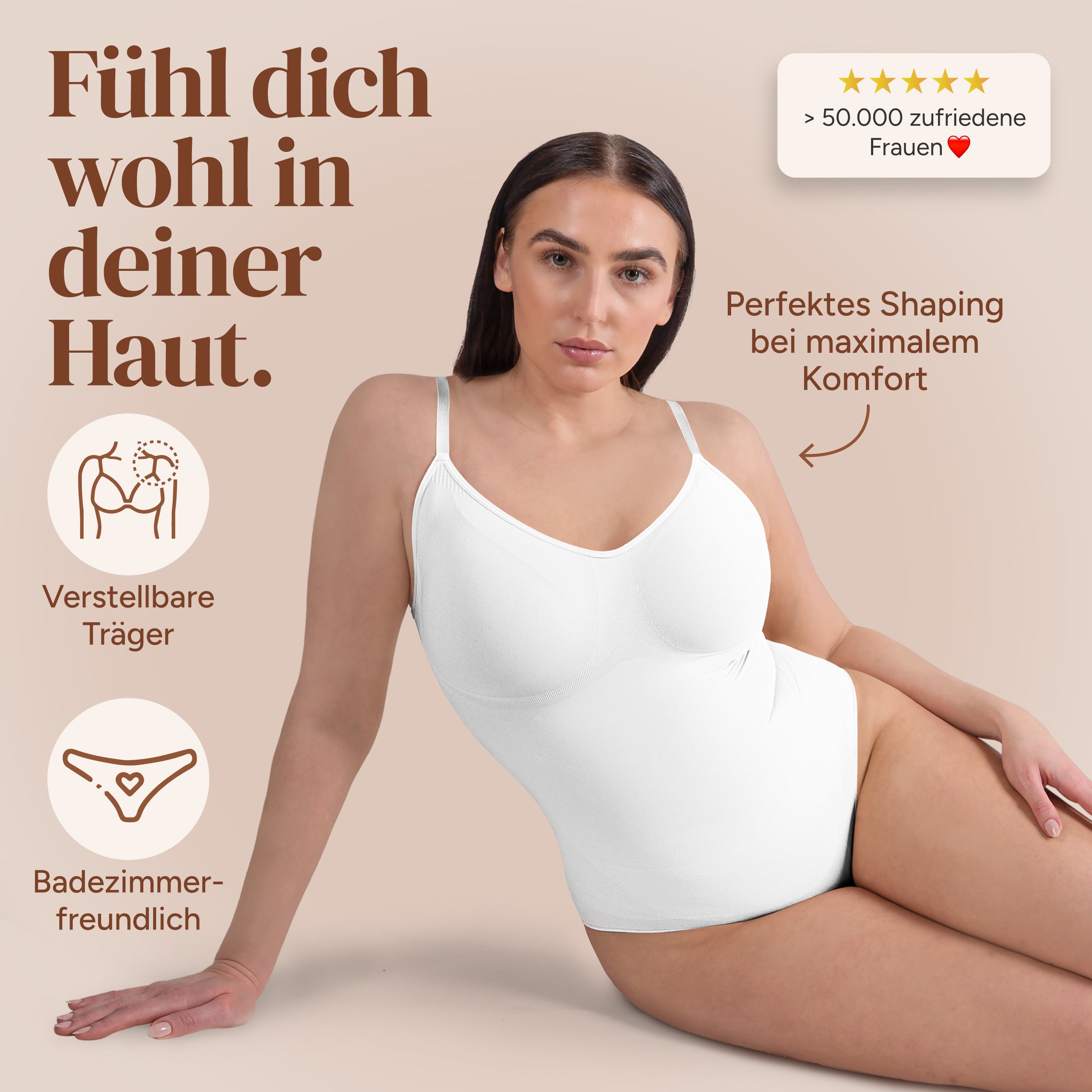 Premium bodysuit shapewear with briefs